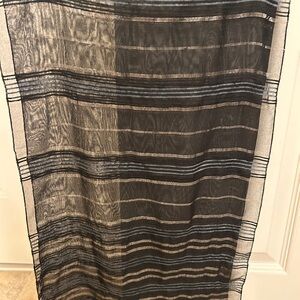 Shear Striped Scarf with gold threads and velvet